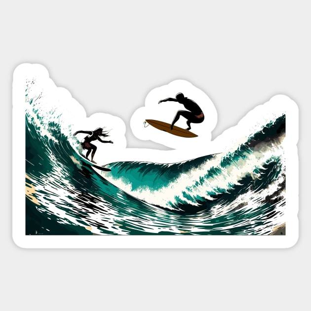 live by surfing rules, surfer vibes, v2 Sticker by H2Ovib3s